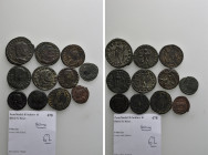 11 Roman Coins; Helena, Aelia Flaccilla etc