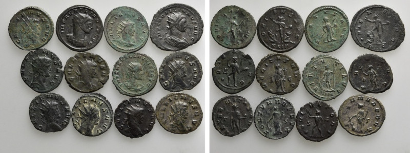 12 Antoniniani. 

Obv: .
Rev: .

. 

Condition: See picture.

Weight: g...