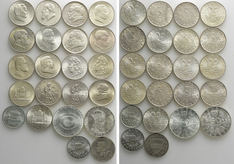 22 Silver Coins of Austria. 

Obv: .
Rev: .

. 

Condition: See picture....