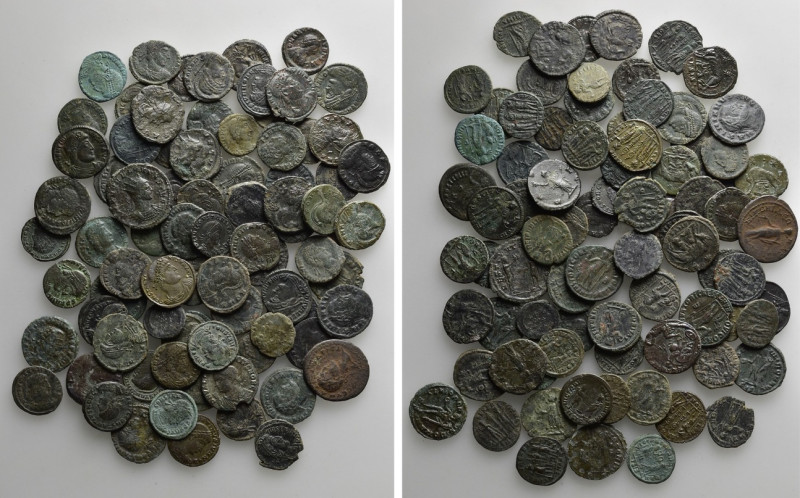 Circa 80 Late Roman Coins. 

Obv: .
Rev: .

. 

Condition: See picture.
...