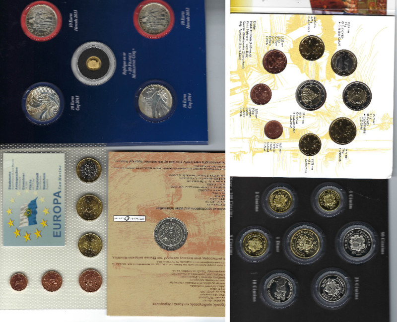 Small Collection of Euro Coins and Euro Coin Sets; San Marino, Andorra (2 coins ...