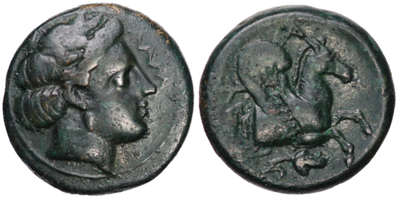 Mysia, Lamsakos, 4th - 3rd Century BC
AE19, 7.55 grams
Obverse: Laureate femal...