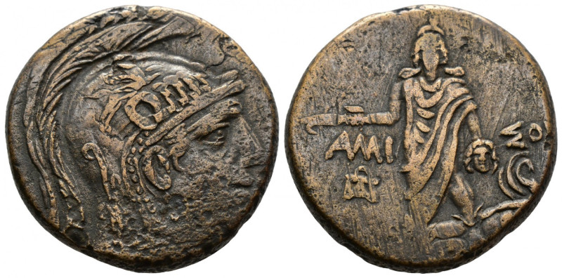 Pontos, Amisos, Time of Mithradates VI, 90 - 85 BC
AE28, 18.51 grams
Obverse: ...