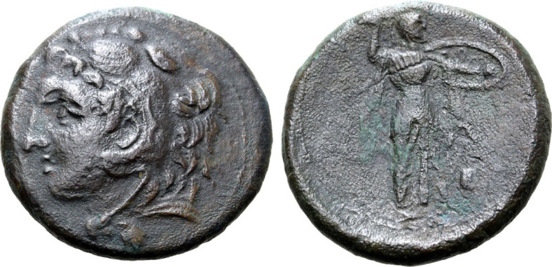 Sicily, Syracuse, Time of Pyrrhos of Epeiros, 278 - 276 BC
AE24, 10.54 grams
O...