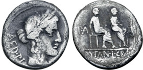 M. Fannius & L. Critonius, 86 BC, Silver Denarius