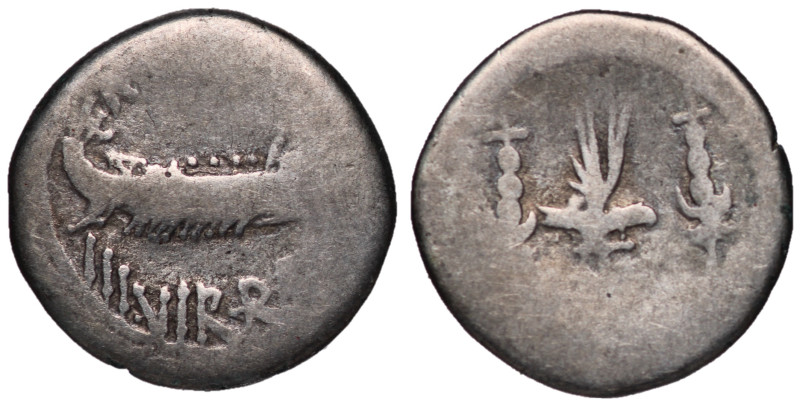 The Triumvirs, Marc Antony, Autumn of 32 BC to Spring of 31 BC
Silver Legionary...