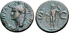 Marcus Agrippa, 37 - 41 BC, AE As with Neptune, Issue by Caligula