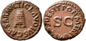 Claudius I, 41 - 54 AD, AE Quadrans