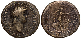 Nero, 54 - 68 AD, Dupondius with Victory, ex Naville