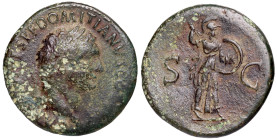 Domitian as Caesar, 80 - 81 AD, Sestertius with Athena