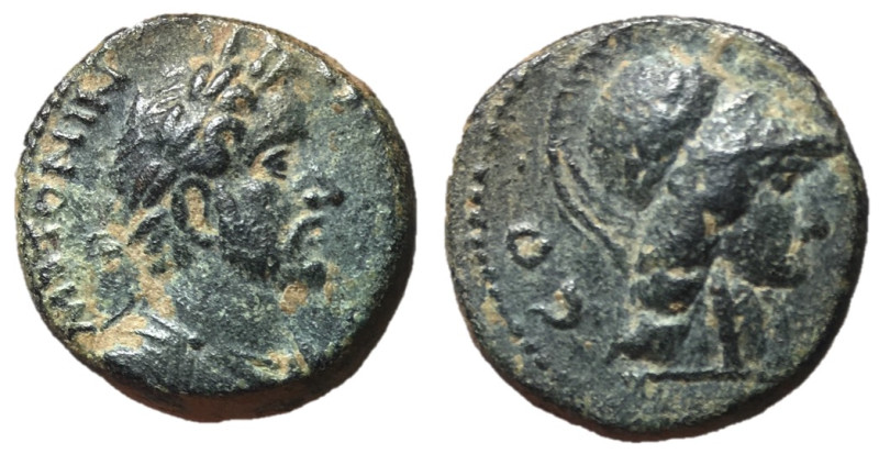 Antoninus Pius, 138 - 161 AD
AE18, Lycaonia, Iconium Mint, 4.99 grams
Obverse:...