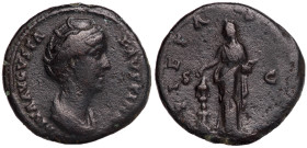 Diva Faustina Sr., After 141 AD, AE As with Pietas