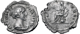 Faustina Jr., 145 - 161 AD, Silver Denarius, Concordia