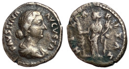 Faustina Jr., 161 - 175 AD, Silver Denarius with Hilaritas