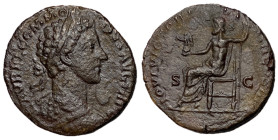 Commodus, 177 - 192 AD, Sestertius with Jupiter