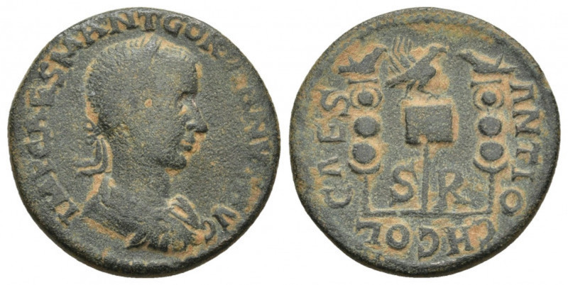 Gordian III, 238 - 244 AD
AE28, Pisidia, Antioch Mint, 11.88 grams
Obverse: IM...