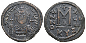 Justinian I, 527 - 565 AD, Follis of Cyzicus