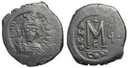 Maurice Tiberius, 582 - 602 AD, Follis of Constantinople