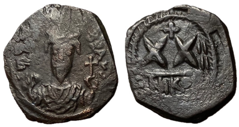 Phocas, 602 - 610 AD
AE Half Follis or 20 Nummia, Nicomedia Mint, 25mm, 6.17 gr...