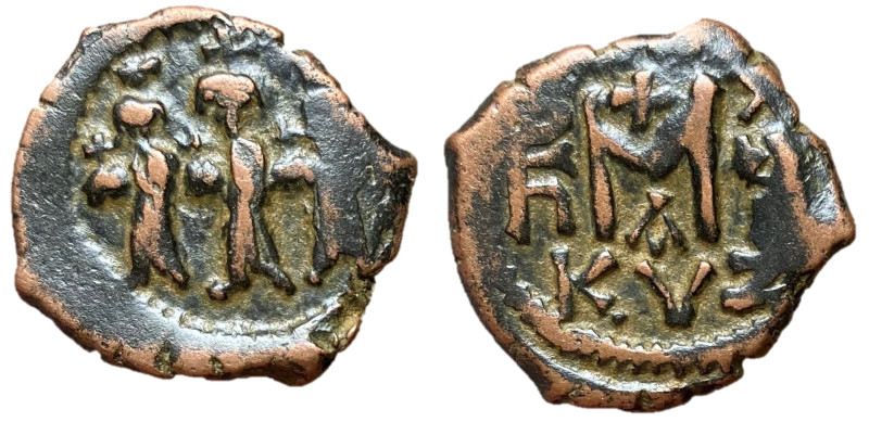 Heraclius, 610 - 641 AD
AE Follis, Cyzicus Mint, 24mm, 5.61 grams
Obverse: Her...