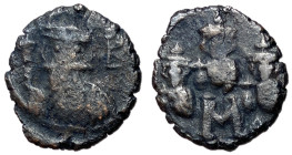 Constans II, 641 - 668, Follis with Constantine, Heraclius and Tiberius