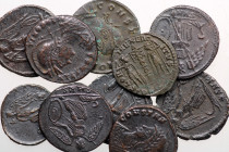 Lot of 10 Mostly Roman City Comemmoratives, With Christogram