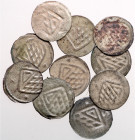 Lot of 10 Swiss Silver Pfennigs, 1401 - 1413 AD