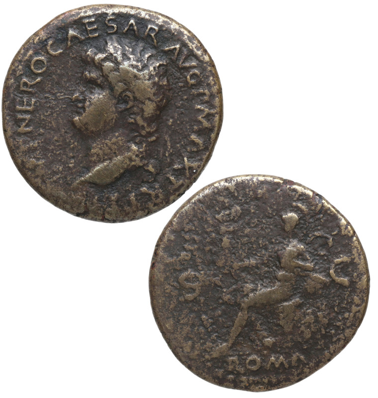 Neron (54-68 d.C). Roma. Sestercio. 21,19 g.  IMP. NERO CAESAR AVG. P. MAX. TR. ...
