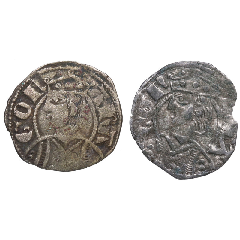 Jaime II de Aragón (1291-1327). Sariñena (Huesca). 2 monedas Dinero. Ve. 0,82 g....