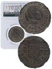1663. Felipe IV (1621-1665). Madrid. 16 maravedís. M. A&C 497. Ve. Encapsulada por NN COINS en AU 58. EBC. Est.40.