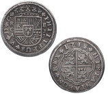 1718. Felipe V (1700-1746). Cuenca. 2 reales. JJ. A&C 670. Ag. 5,32 g. MBC+. Est.70.