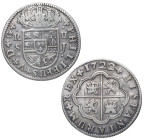 1722. Felipe V (1700-1746). Sevilla. 2 reales. J. A&C 980. Ag. 4,46 g. MBC+ / MBC. Est.65.