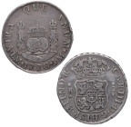 1770. Carlos III (1759-1788). Lima. 2 reales. JM. Ag. 6,57 g. Atractiva. Escasa. MBC+. Est.200.