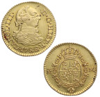 1788. Carlos III (1759-1788). Madrid. 1/2 escudo. M. A&C 1286. Au. 1,73 g. Muy bella. Brillo original. Dos rayitas en anverso. EBC/ EBC+. Est.300.