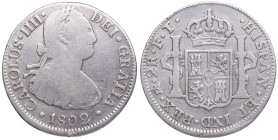 1802. Carlos IV (1788-1808). México. 2 Reales. FT. A&C 640. Ag. 6,46 g. MBC-. Est.70.