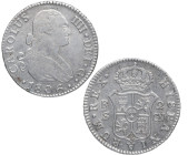 1806. Carlos IV (1788-1808). Sevilla. 2 reales. CN. A&C 726. Ag. 5,90 g. EBC-. Est.60.