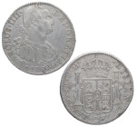 1794. Carlos IV (1788-1808). México. 8 reales. Ag. 26,93 g. Atractiva. Escasa. MBC+. Est.160.