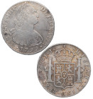 1799. Carlos IV (1788-1808). Lima. 8 reales. IJ. A&C 917. Ag. 26,88 g. MBC. Est.75.
