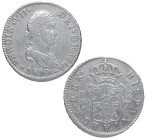 1810. Fernando VII (1808-1833). Cádiz. 2 reales. CI. A&C 723. Ag. 5,88 g. EBC-. Est.60.