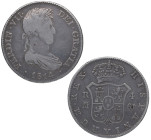 1814. Fernando VII (1808-1833). Madrid. 4 reales. GJ. A&C . Ag. 13,30 g. Atractiva. Escasa. MBC+. Est.200.