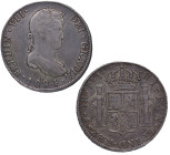 1824. Fernando VII (1808-1833). Potosí. 4 reales. PJ. A&C . Ag. 13,39 g. Atractiva. Escasa. MBC+. Est.180.