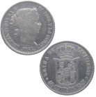 1864. Isabel II (1833-1868). Madrid. 40 Céntimos de Escudo. A&C 499. Ag. 5,14 g. MBC. Est.24.