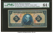 Brazil Thesouro Nacional 5 Mil Reis ND (1925) Pick 29b PMG Choice Uncirculated 64 EPQ. HID09801242017 © 2022 Heritage Auctions | All Rights Reserved