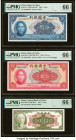 China Bank of China 5 (2); 10 Yuan 1940 (2); 1945 Pick 84; 85b; 388 Three Examples PMG Gem Uncirculated 66 EPQ (3). HID09801242017 © 2022 Heritage Auc...