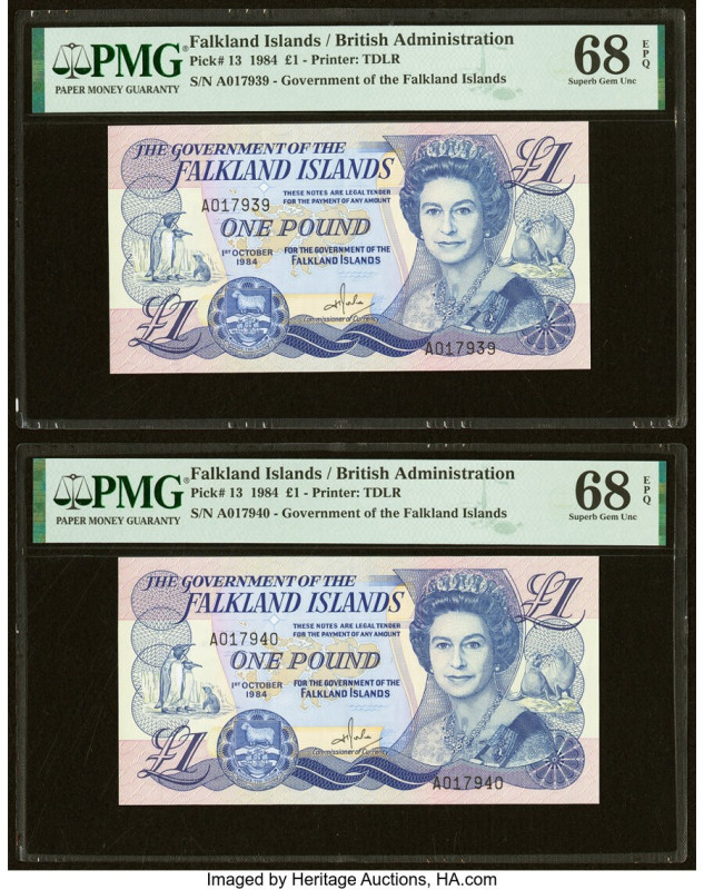 Falkland Islands Government of the Falkland Islands 1 Pound 1.10.1984 Pick 13 Tw...