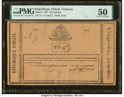 Haiti Treasury 25 Gourdes 1827 Pick 8 PMG About Uncirculated 50. Previous mounting is noted on this example. HID09801242017 © 2022 Heritage Auctions |...