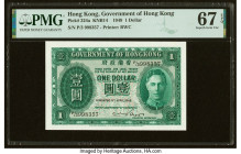 Hong Kong Government of Hong Kong 1 Dollar 9.4.1949 Pick 324a KNB14 PMG Superb Gem Unc 67 EPQ. HID09801242017 © 2022 Heritage Auctions | All Rights Re...