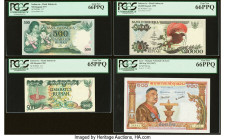 Indonesia, Laos, Myanmar & South Vietnam Group Lot of 8 Examples PMG Gem Uncirculated 66 EPQ; PCGS Superb Gem New 67PPQ; Gem New 66PPQ (3); Gem New 65...