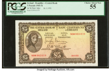 Ireland - Republic (Eire) Central Bank of Ireland 5 Pounds 16.1.1951 Pick 58b1 PCGS Choice About New 55. HID09801242017 © 2022 Heritage Auctions | All...