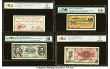 Mexico Revolutionary Comision 25; 10; 50 Centavos 10.12.1913; 22.2.1915; 16.3.1914 Pick S551j; S1042; S1058 Three Examples PCGS Banknote Choice UNC 64...
